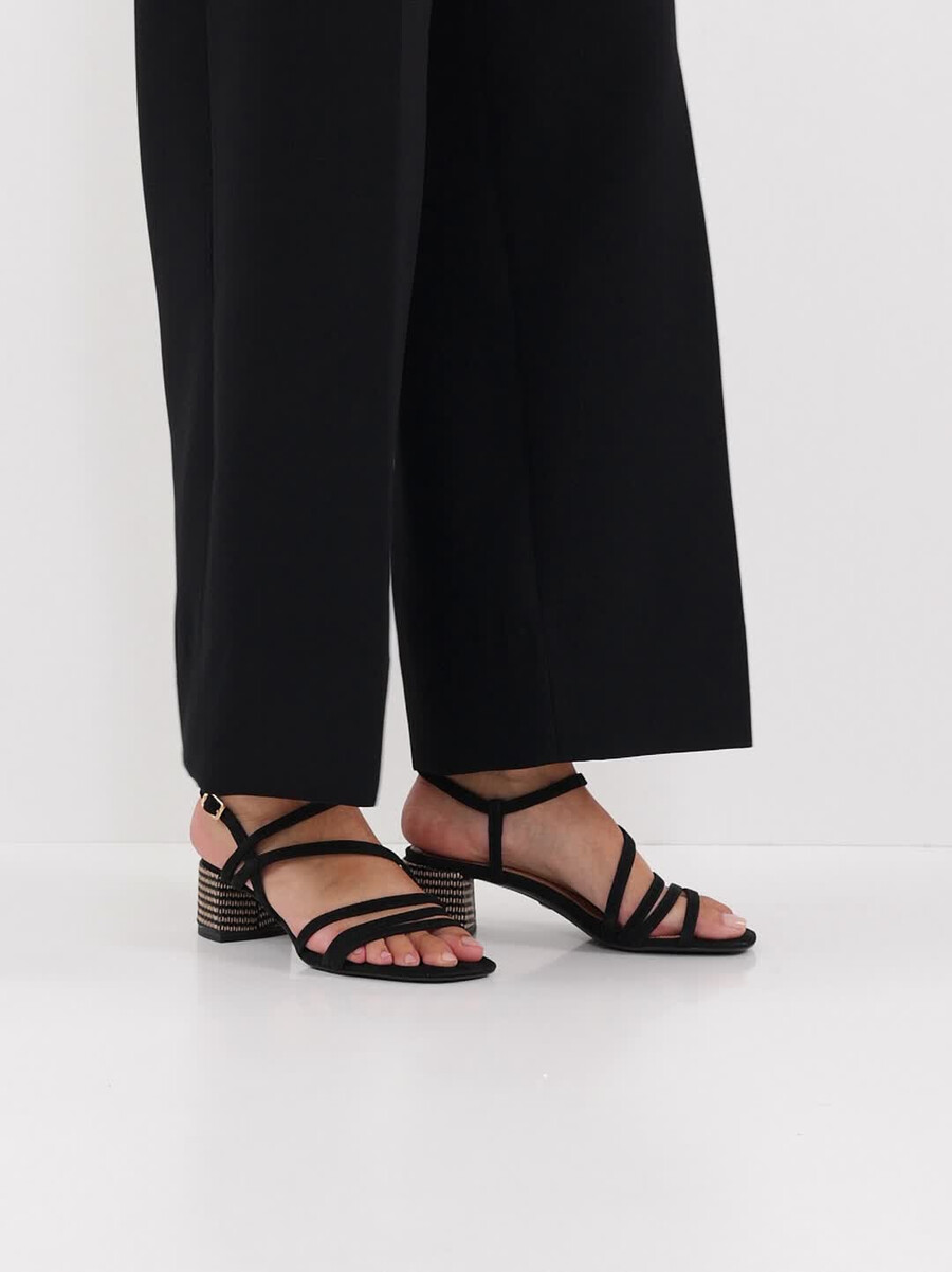 in pelle sandalo con tacco - nero 1-28211-42-0a1 compra tamaris sandali online