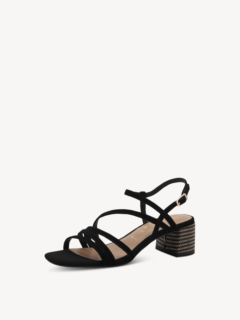 in pelle sandalo con tacco - nero 1-28211-42-0a1 compra tamaris sandali online