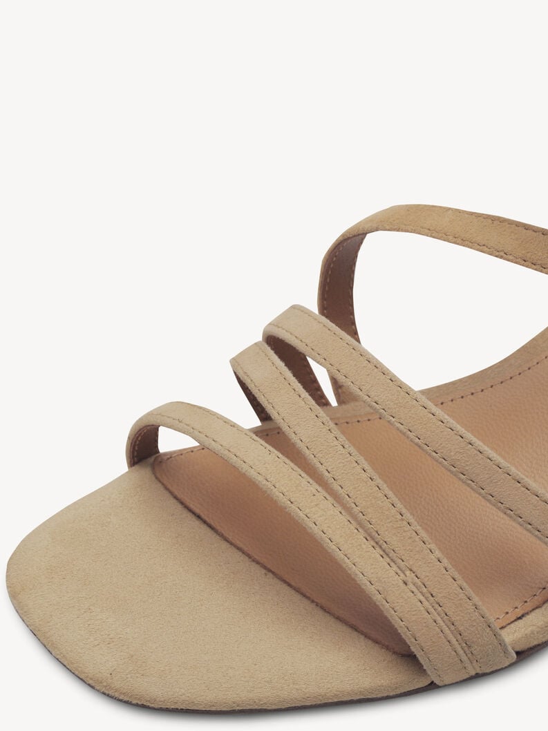 in pelle con tacco sandalo marrone 1-28211-42-435 compra tamaris sandali online