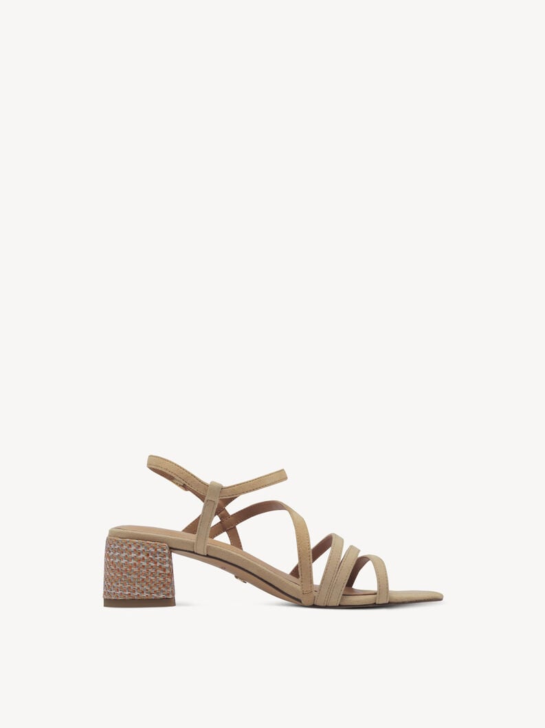 in pelle con tacco sandalo marrone 1-28211-42-435 compra tamaris sandali online