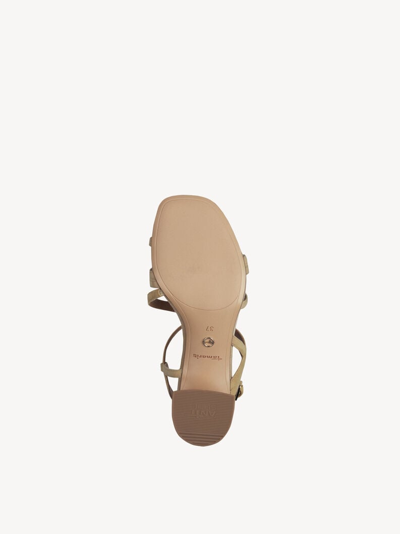 in pelle con tacco sandalo marrone 1-28211-42-435 compra tamaris sandali online