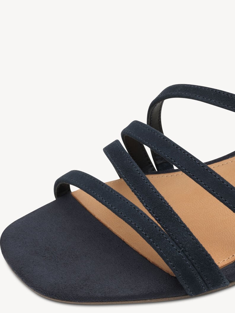 in pelle con tacco sandalo blu 1-28211-42-805 compra tamaris sandali online