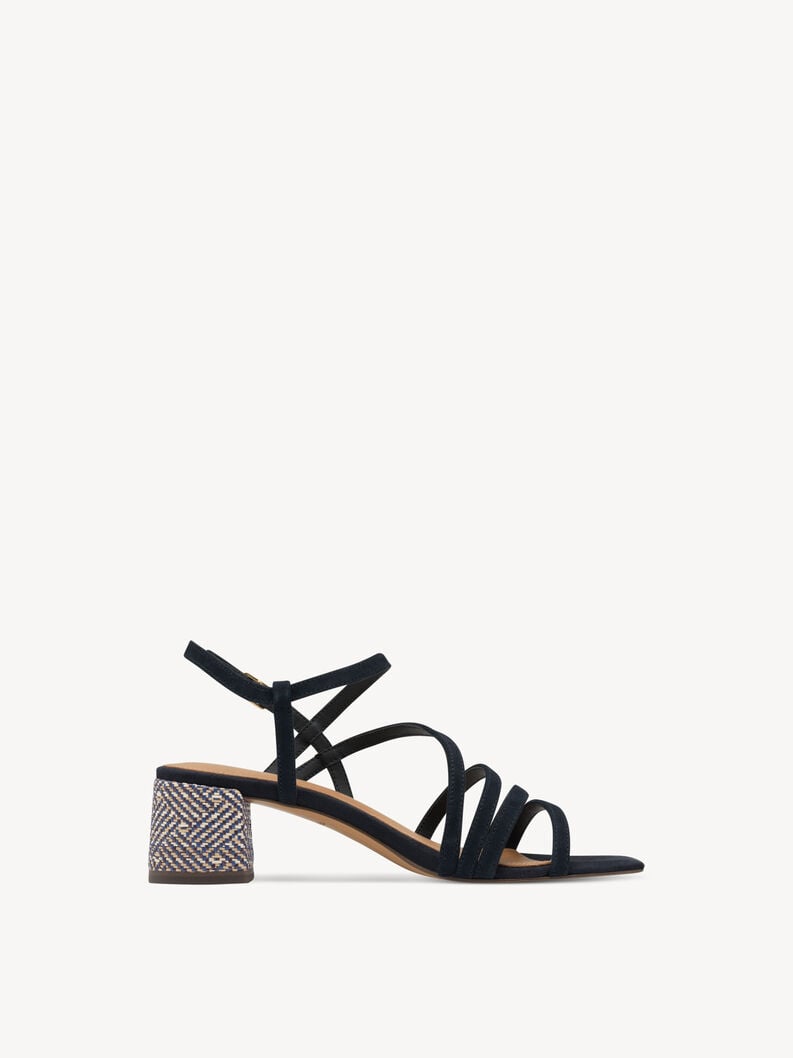 in pelle con tacco sandalo blu 1-28211-42-805 compra tamaris sandali online