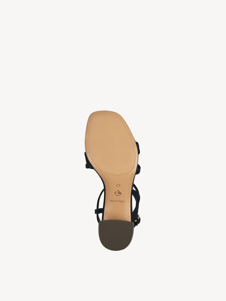 in pelle con tacco sandalo blu 1-28211-42-805 compra tamaris sandali online