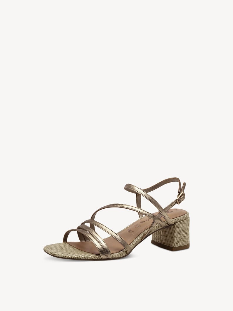 in pelle sandalo con tacco metallico 1-28211-42-900 compra tamaris sandali online