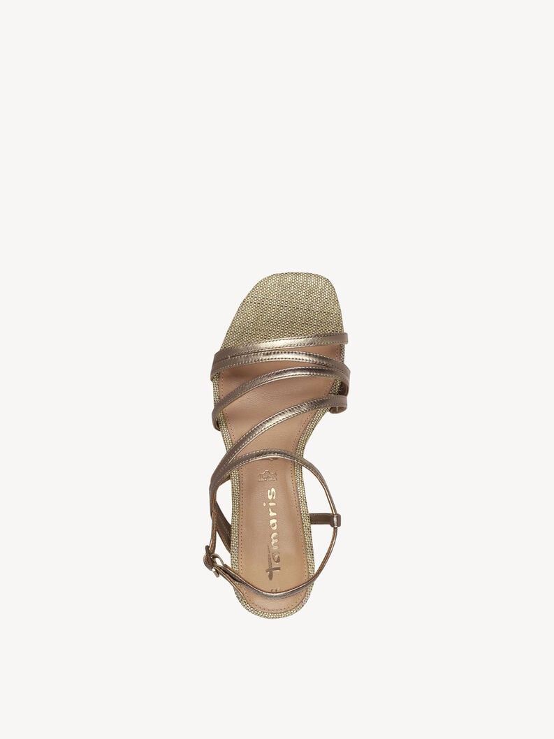 in pelle sandalo con tacco metallico 1-28211-42-900 compra tamaris sandali online