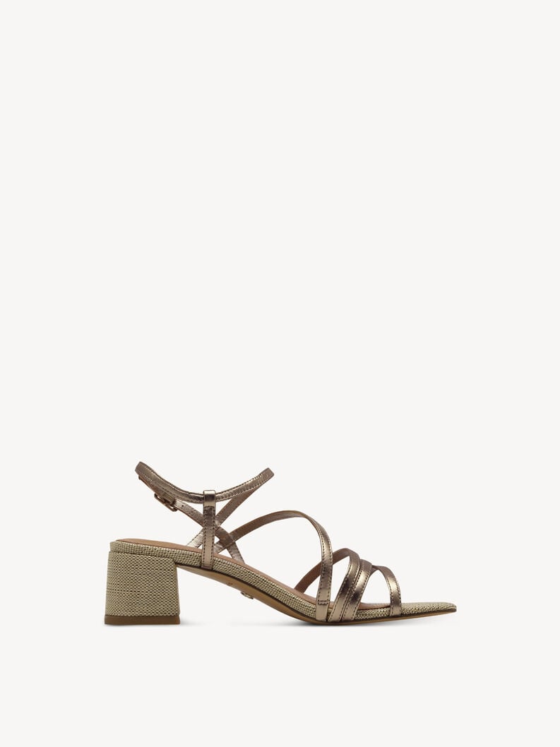 in pelle sandalo con tacco metallico 1-28211-42-900 compra tamaris sandali online