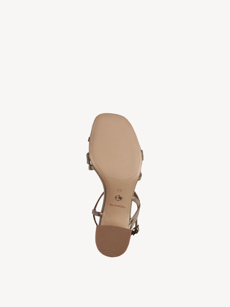 in pelle sandalo con tacco metallico 1-28211-42-900 compra tamaris sandali online