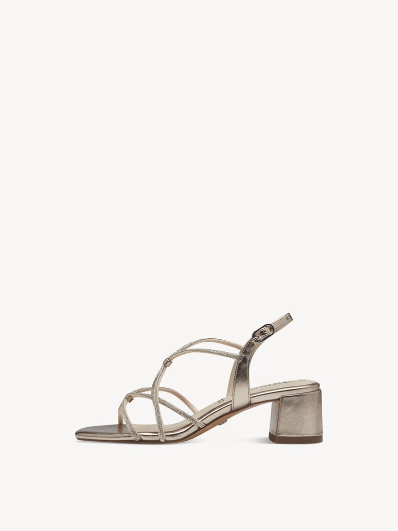 sandalo con tacco - oro 1-28236-42-933 compra tamaris sandali online