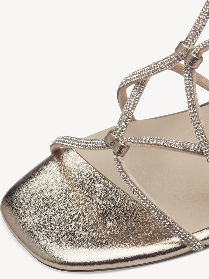 sandalo con tacco - oro 1-28236-42-933 compra tamaris sandali online