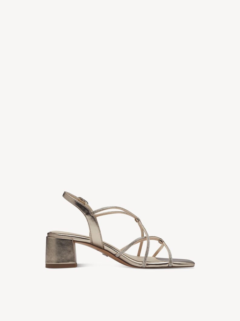 sandalo con tacco - oro 1-28236-42-933 compra tamaris sandali online