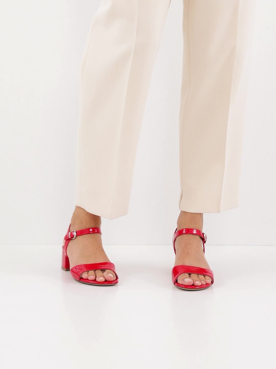 sandalo con tacco - rosso 1-28249-42-524 compra tamaris sandali online
