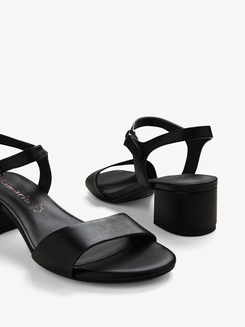 in pelle sandalo con tacco - nero 1-28250-42-001 compra tamaris sandali online