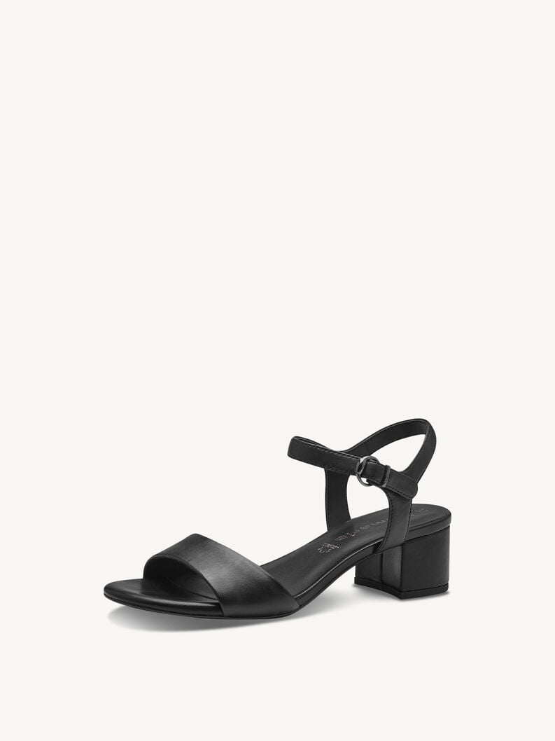 in pelle sandalo con tacco - nero 1-28250-42-001 compra tamaris sandali online