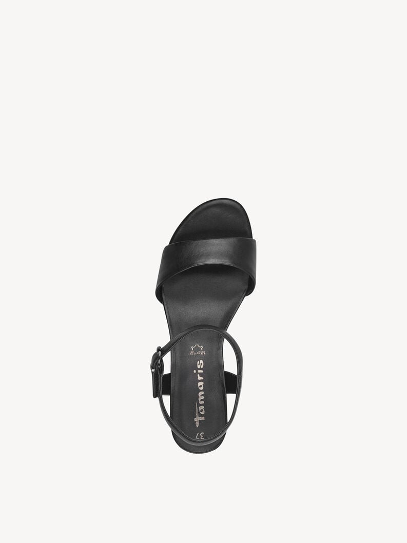 in pelle sandalo con tacco - nero 1-28250-42-001 compra tamaris sandali online