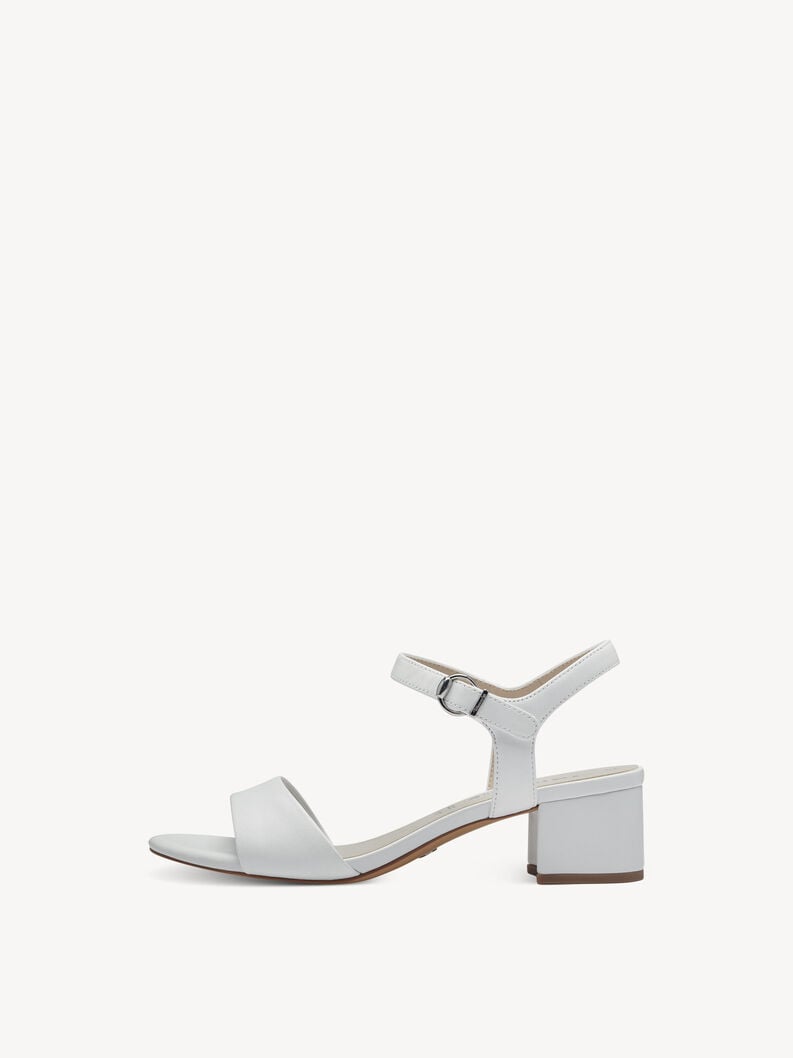 in pelle con tacco sandalo bianco 1-28250-42-100 compra tamaris sandali online