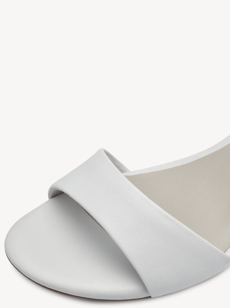in pelle con tacco sandalo bianco 1-28250-42-100 compra tamaris sandali online