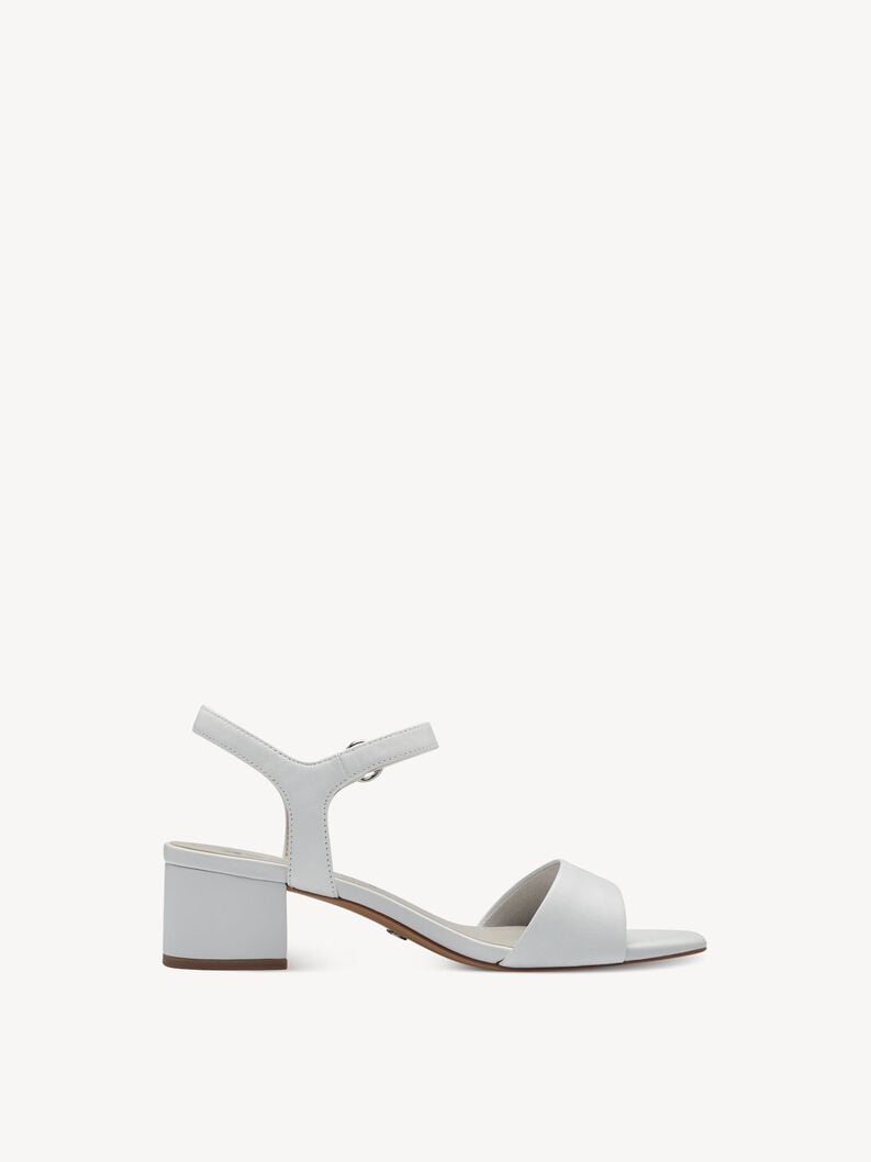 in pelle con tacco sandalo bianco 1-28250-42-100 compra tamaris sandali online