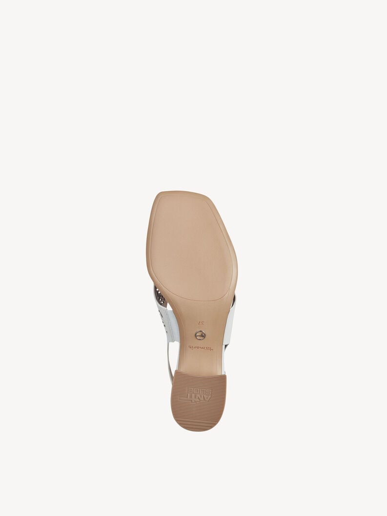 in pelle con tacco sandalo bianco 1-28252-42-100 compra tamaris sandali online