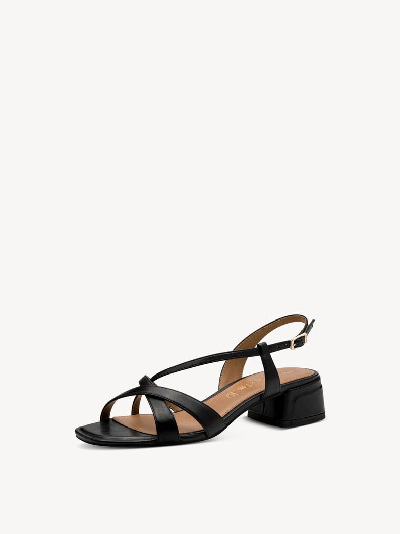 in pelle sandalo con tacco - nero 1-28253-44-001 compra tamaris sandali online