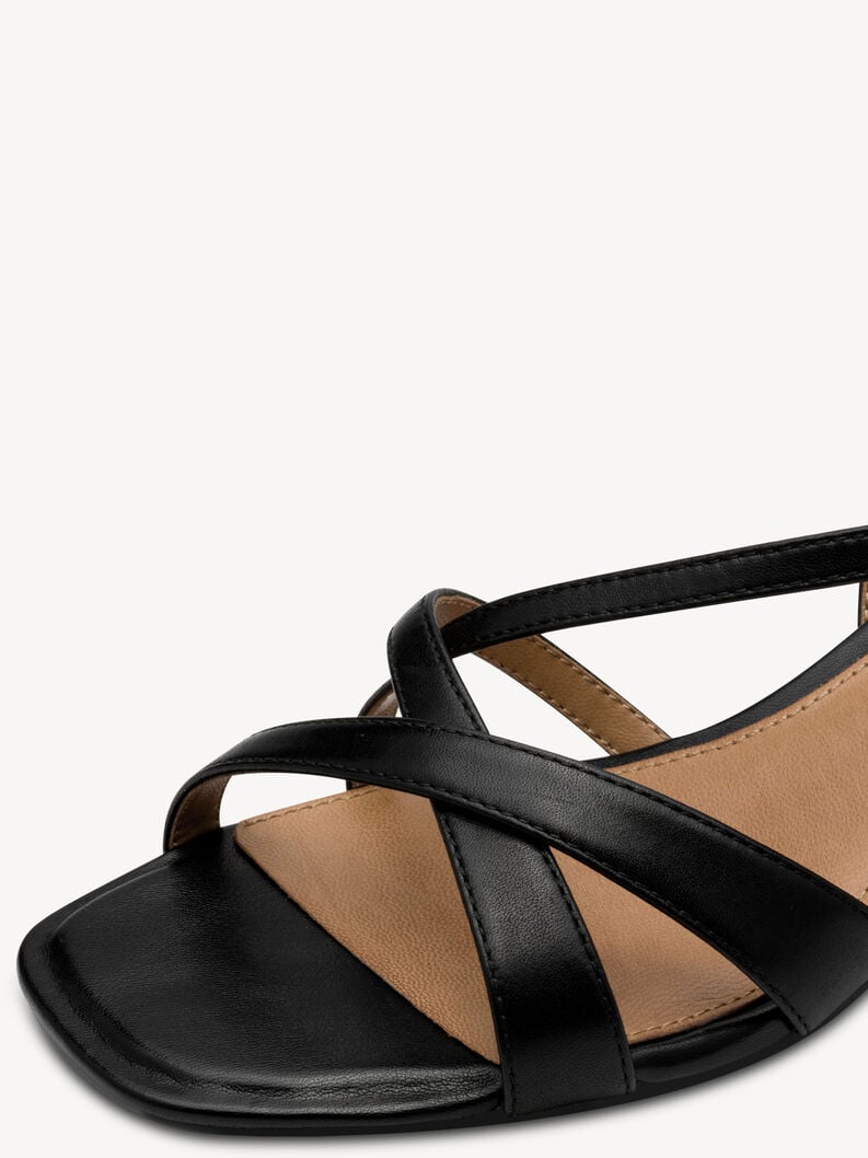 in pelle sandalo con tacco - nero 1-28253-44-001 compra tamaris sandali online