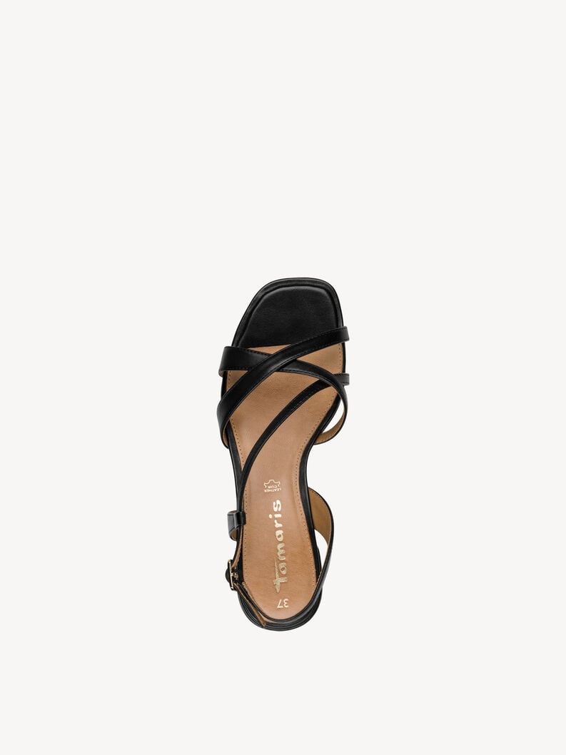 in pelle sandalo con tacco - nero 1-28253-44-001 compra tamaris sandali online