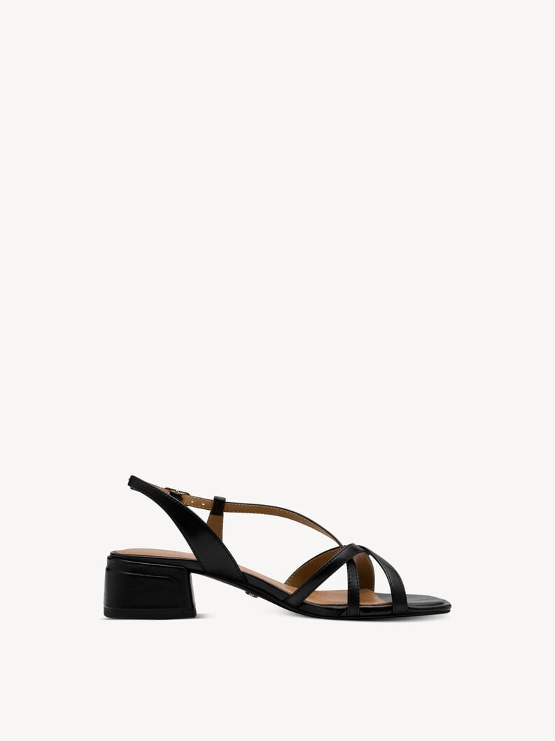 in pelle sandalo con tacco - nero 1-28253-44-001 compra tamaris sandali online