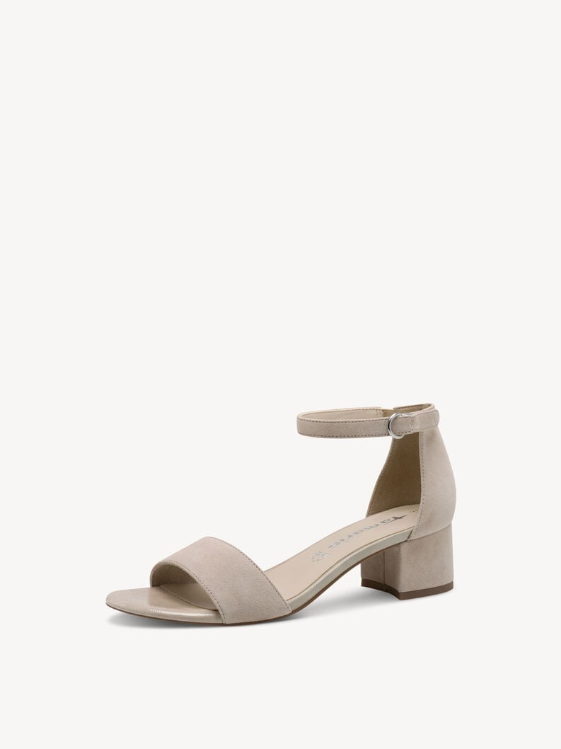 in pelle sandalo con tacco - grigio 1-28291-44-200 compra tamaris sandali online