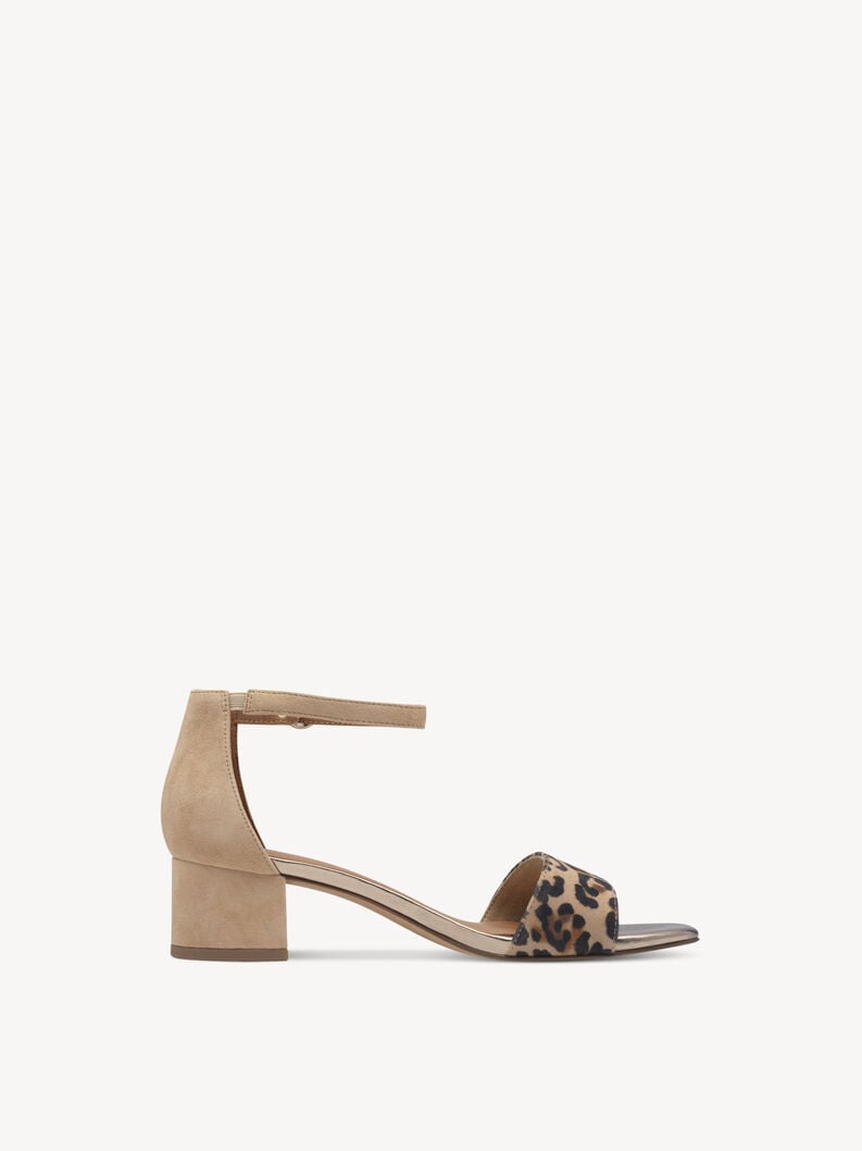 in pelle con tacco sandalo marrone 1-28291-44-329 compra tamaris sandali online