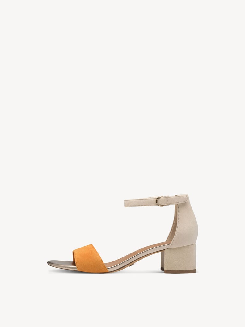 in pelle con tacco sandalo arancione 1-28291-44-608 compra tamaris sandali online