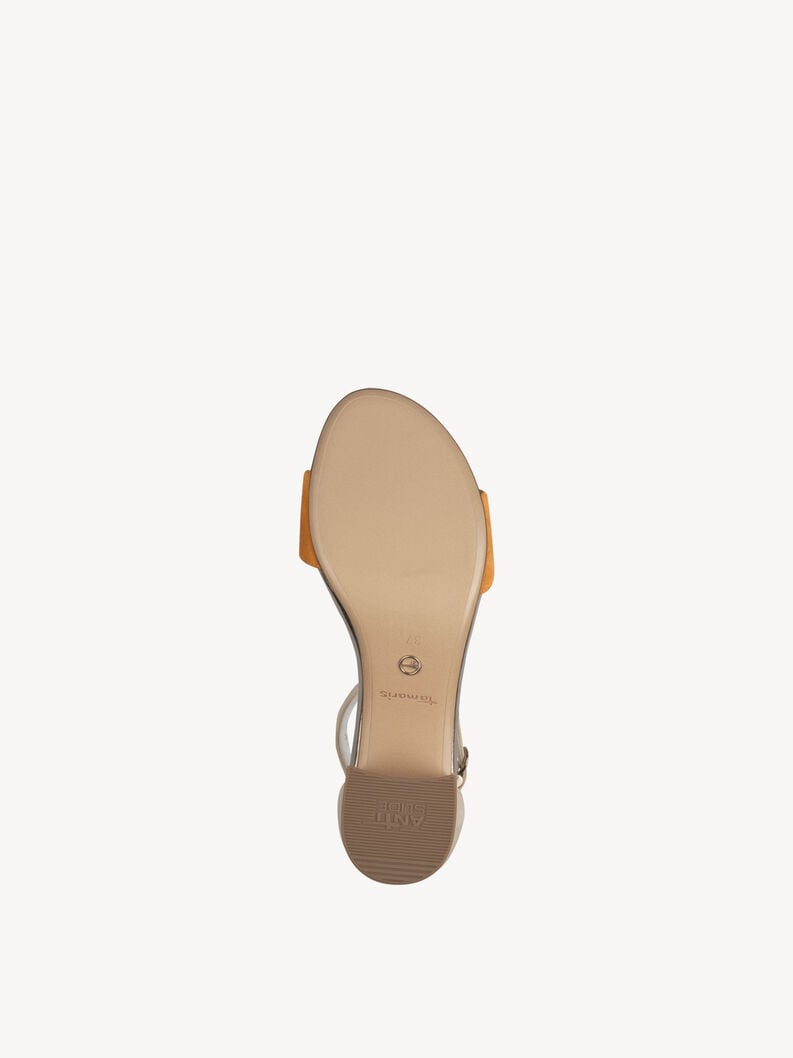 in pelle con tacco sandalo arancione 1-28291-44-608 compra tamaris sandali online