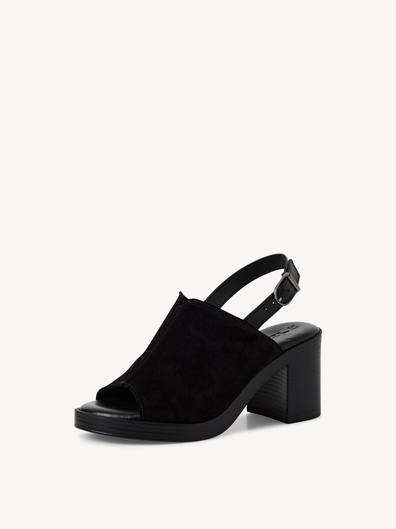 in pelle sandalo con tacco - nero 1-28304-44-001 compra tamaris sandali online