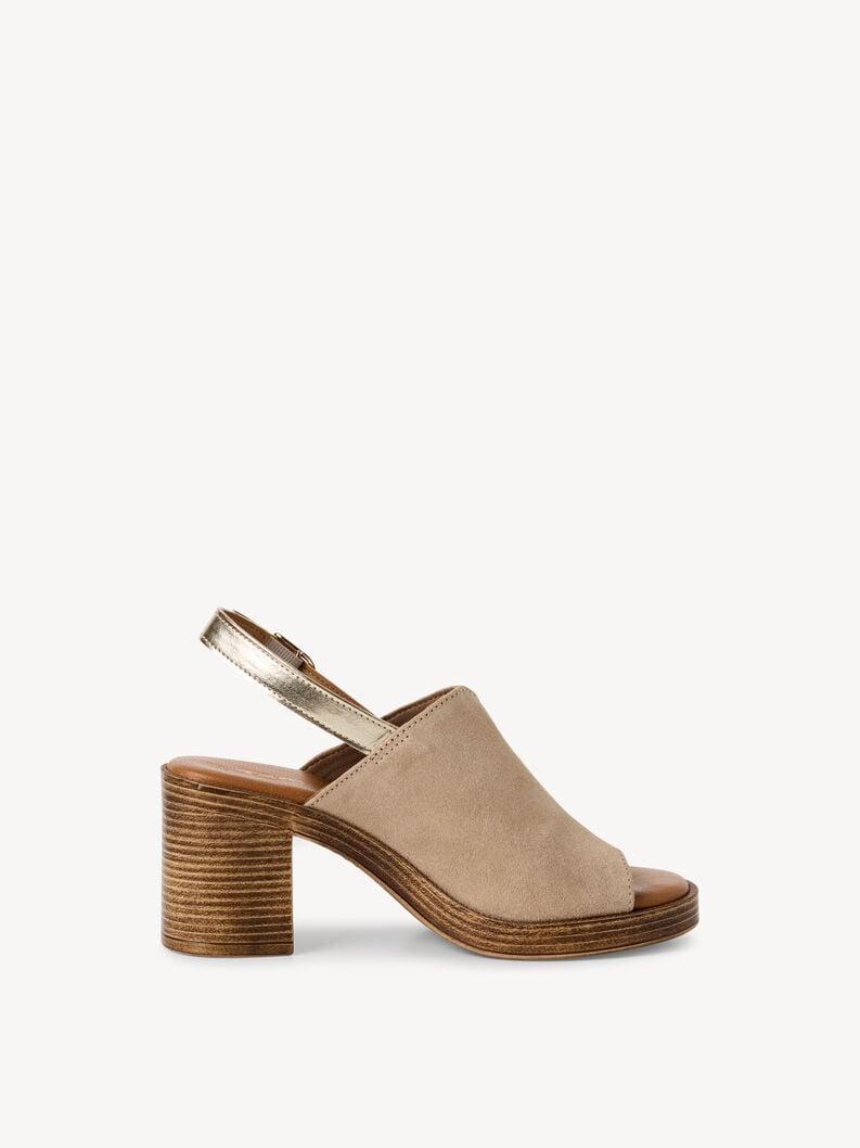in pelle con tacco sandalo beige 1-28304-44-400 compra tamaris sandali online