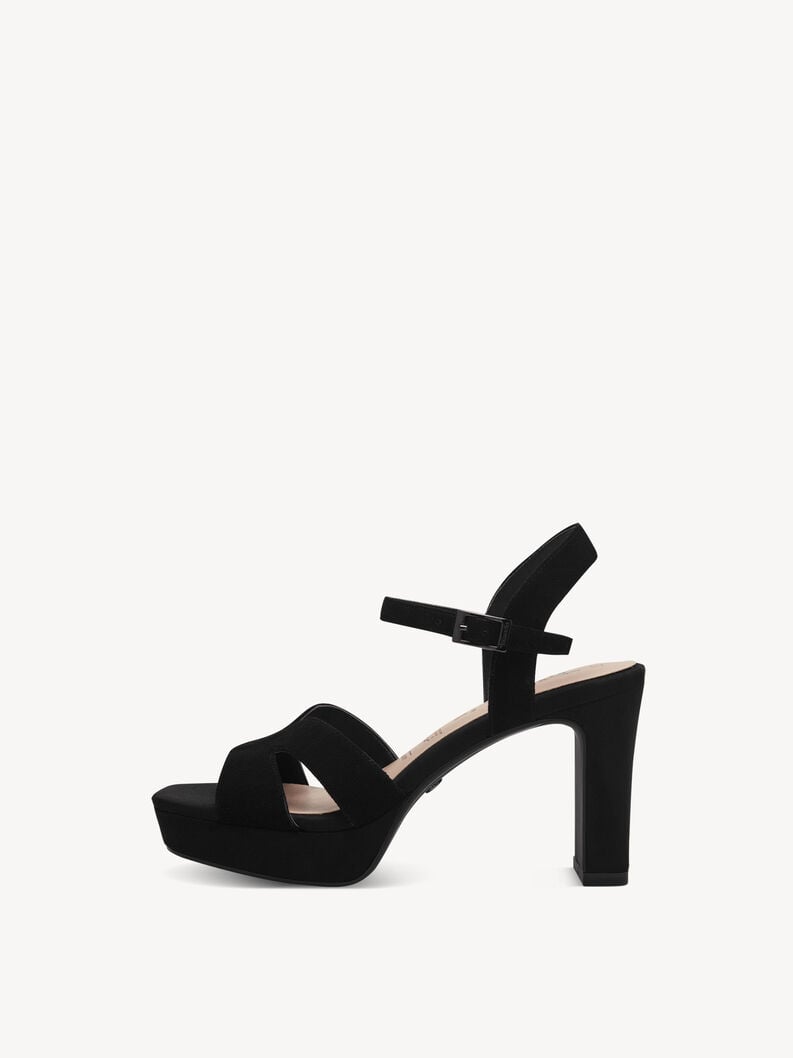 in pelle sandalo con tacco - nero 1-28309-42-007 compra tamaris sandali online