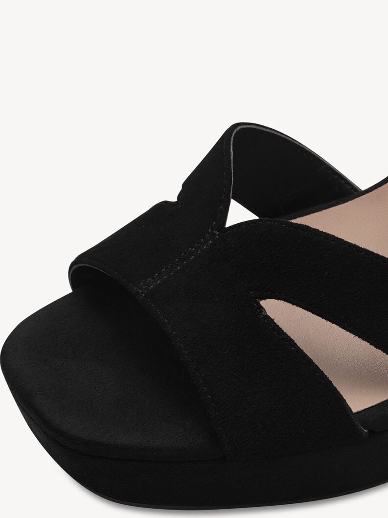 in pelle sandalo con tacco - nero 1-28309-42-007 compra tamaris sandali online