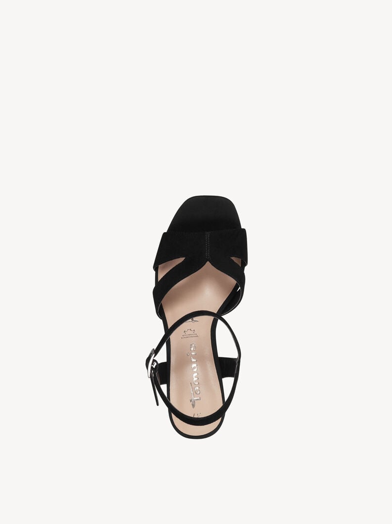 in pelle sandalo con tacco - nero 1-28309-42-007 compra tamaris sandali online