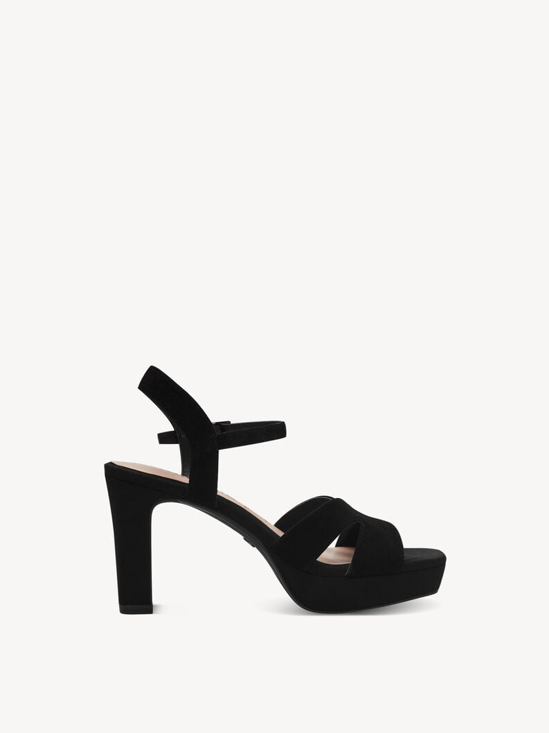 in pelle sandalo con tacco - nero 1-28309-42-007 compra tamaris sandali online