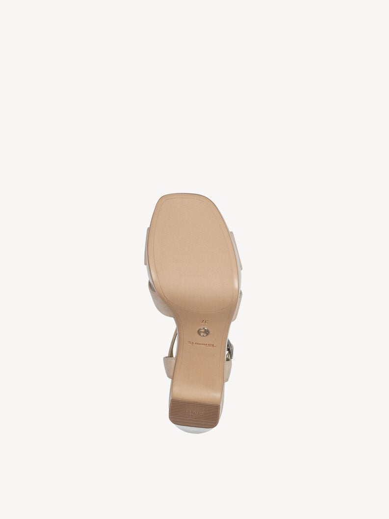in pelle con tacco sandalo beige 1-28309-42-251 compra tamaris sandali online