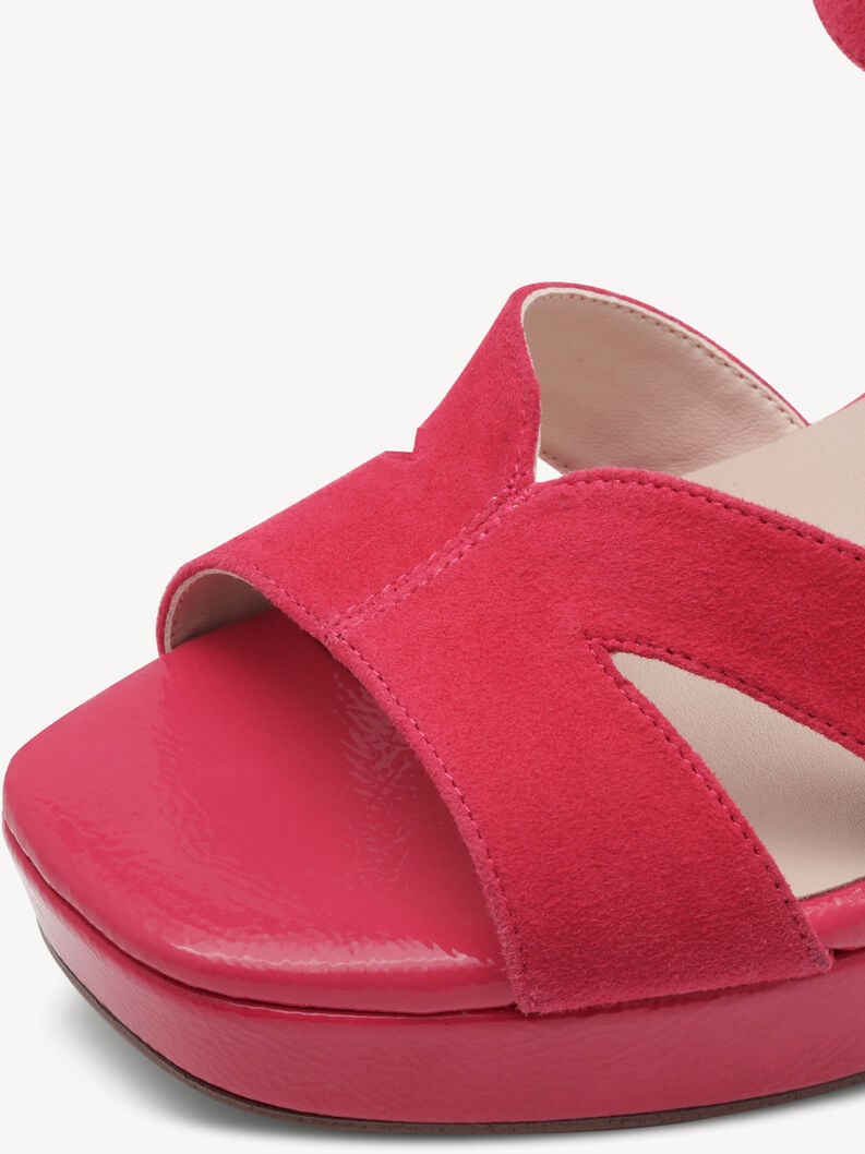 in pelle sandalo con tacco - rosa 1-28309-42-510 compra tamaris sandali online
