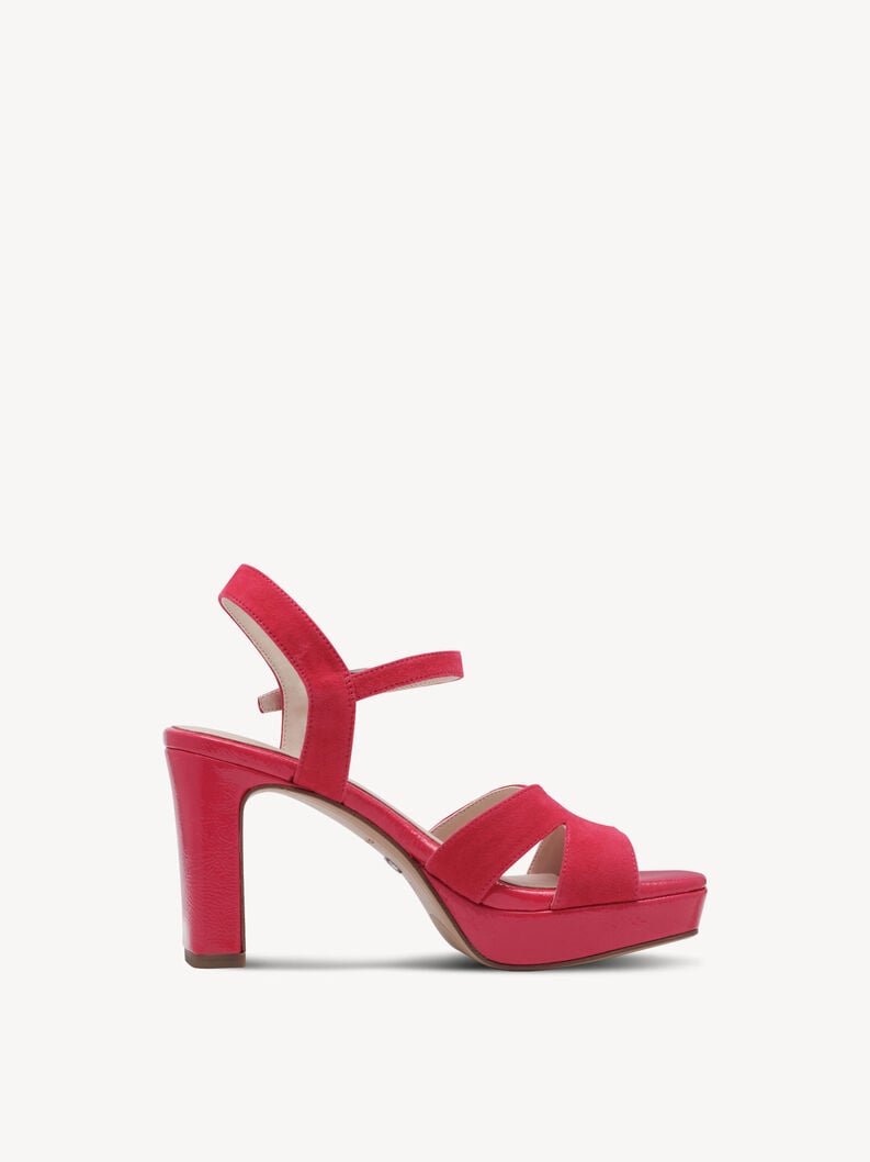 in pelle sandalo con tacco - rosa 1-28309-42-510 compra tamaris sandali online