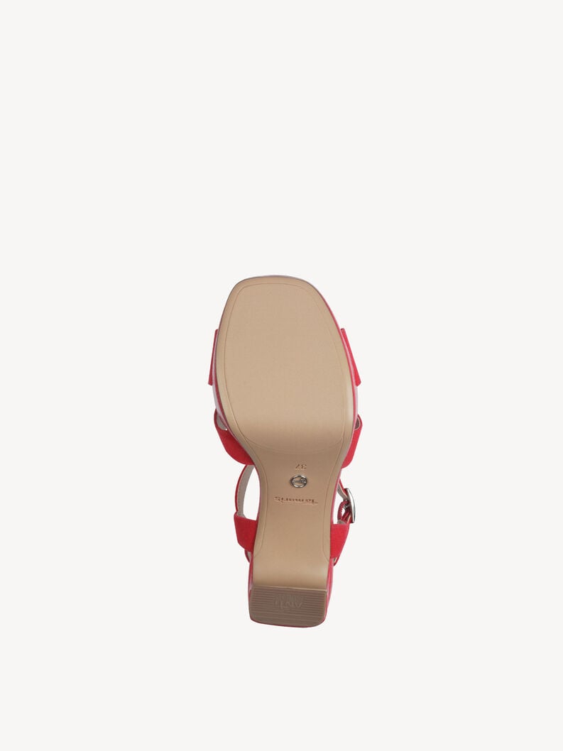 in pelle sandalo con tacco - rosa 1-28309-42-510 compra tamaris sandali online