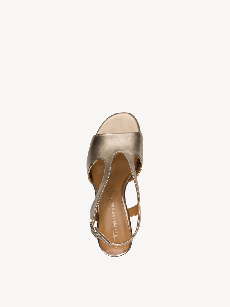 in pelle sandalo con tacco metallico 1-28316-44-900 compra tamaris sandali online