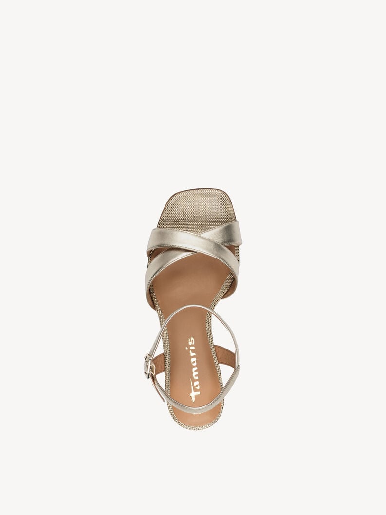 sandalo con tacco - oro 1-28320-44-933 compra tamaris sandali online
