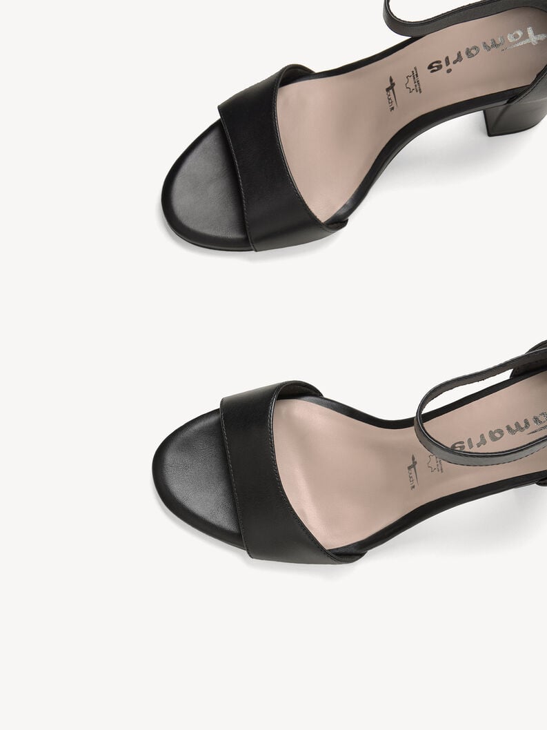 in pelle sandalo con tacco - nero 1-28326-42-001 compra tamaris sandali online