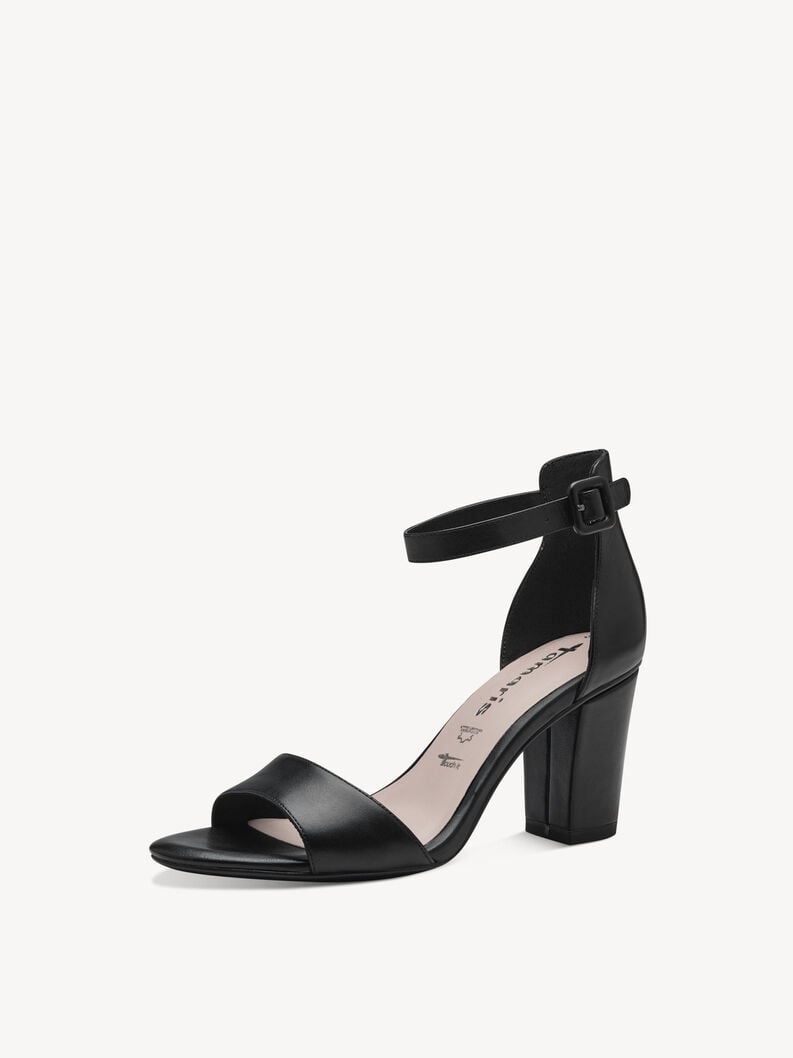 in pelle sandalo con tacco - nero 1-28326-42-001 compra tamaris sandali online