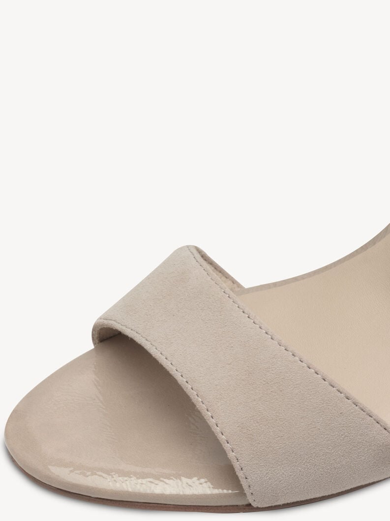 in pelle sandalo con tacco - grigio 1-28326-42-201 compra tamaris sandali online