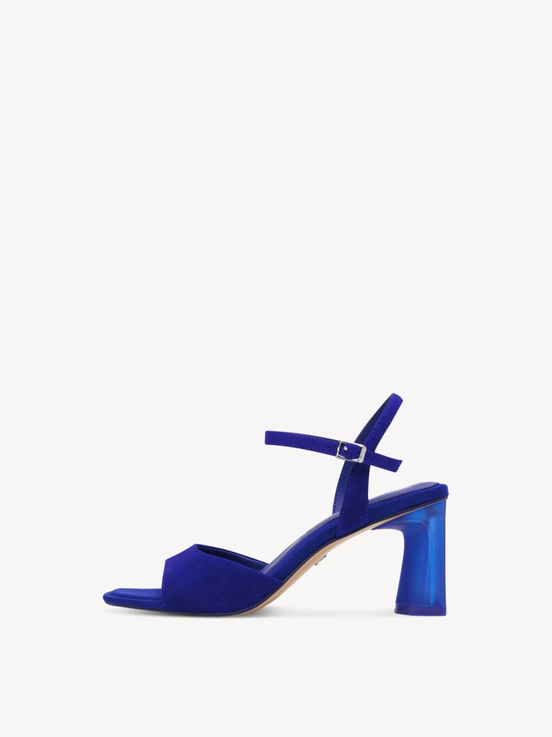 in pelle con tacco sandalo blu 1-28340-44-187 compra tamaris sandali online