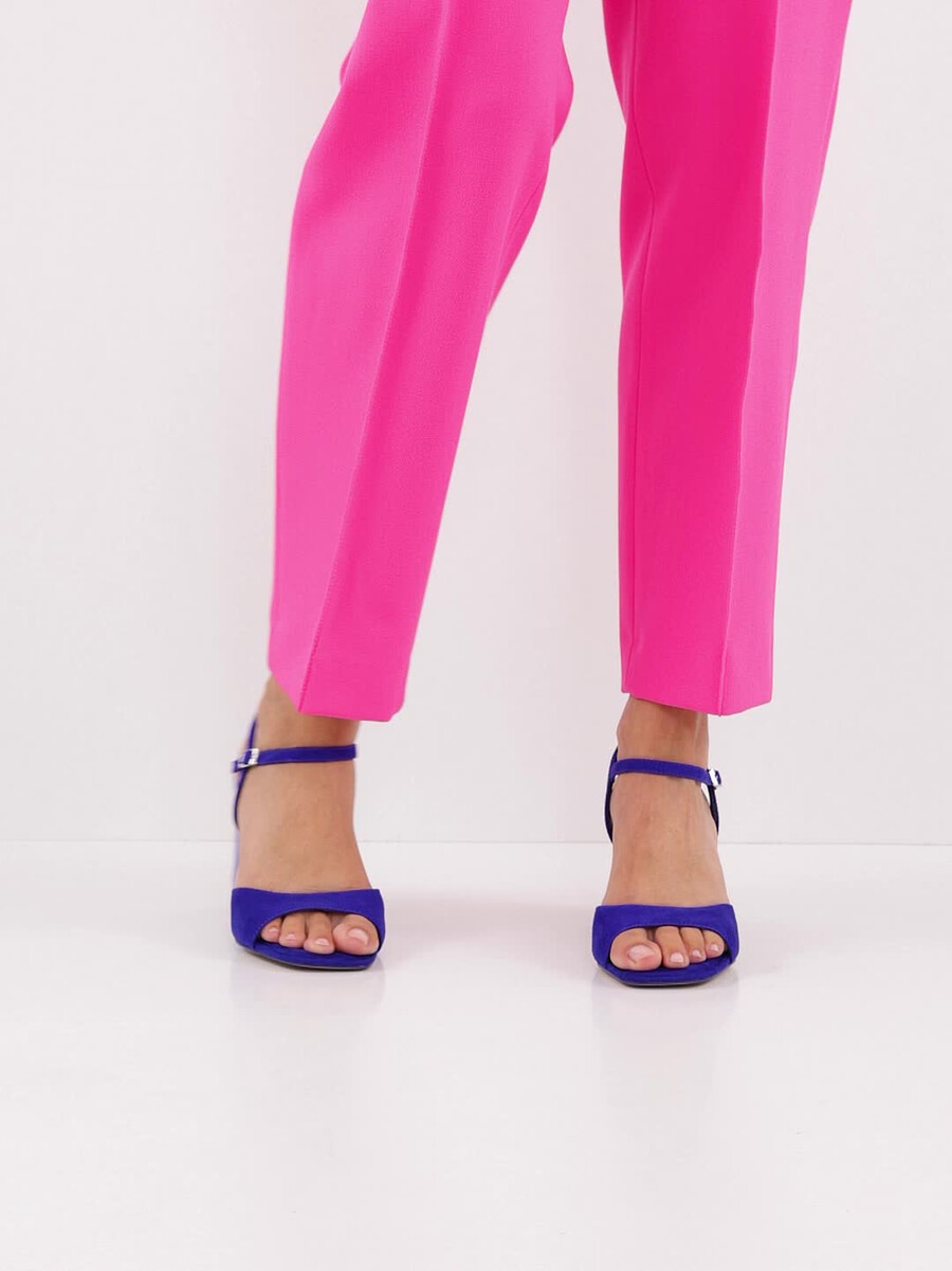 in pelle con tacco sandalo blu 1-28340-44-187 compra tamaris sandali online