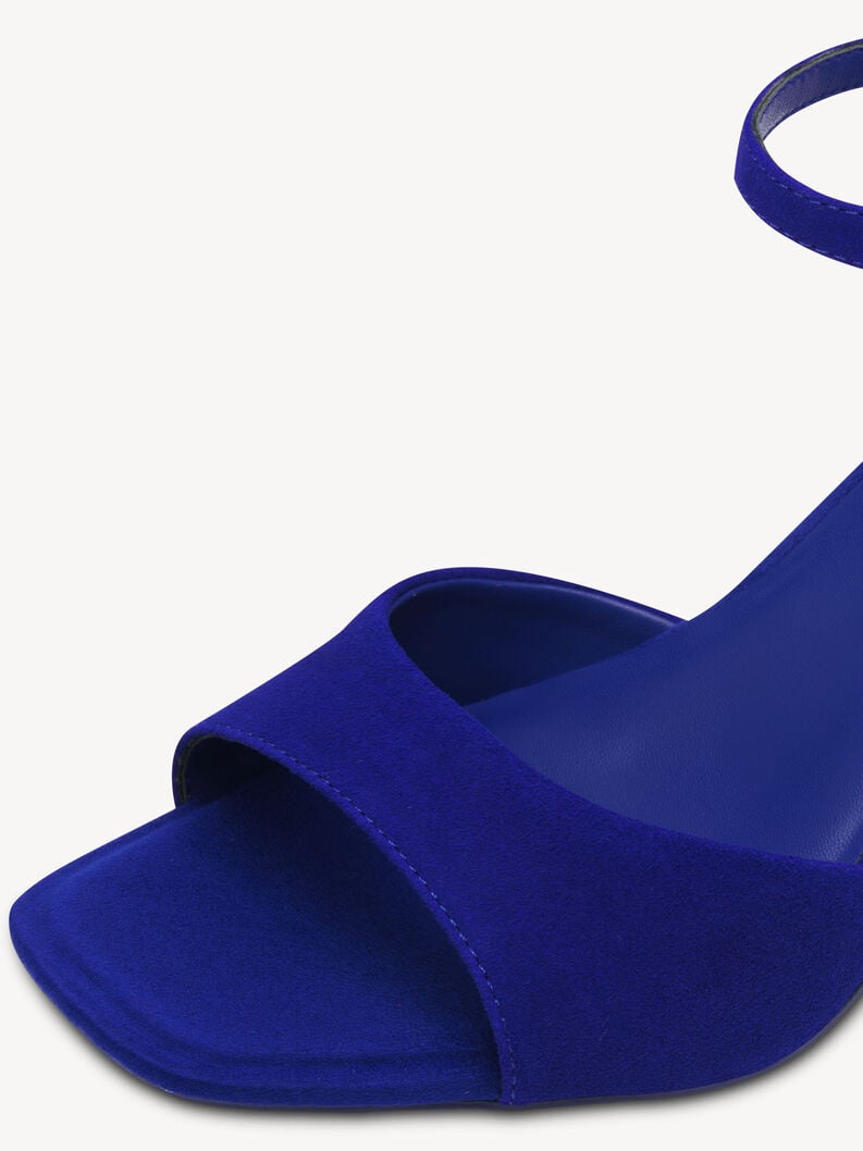 in pelle con tacco sandalo blu 1-28340-44-187 compra tamaris sandali online