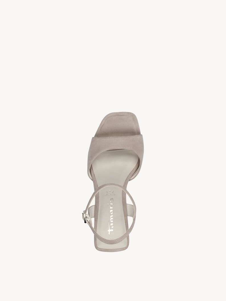 in pelle sandalo con tacco - grigio 1-28340-44-200 compra tamaris sandali online